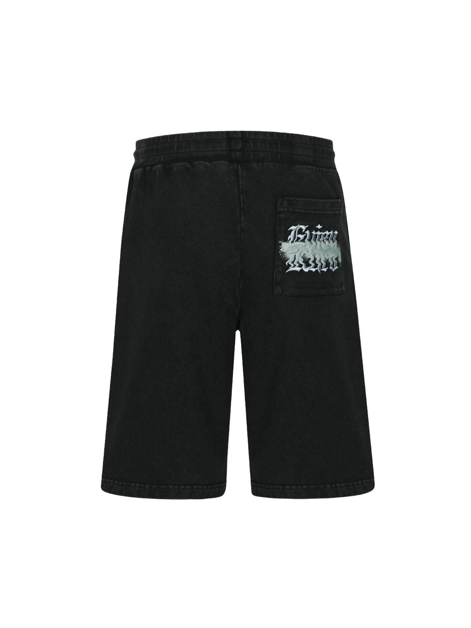 Seagull and Logo Embroidery Regular Fit Sweat Shorts - 12