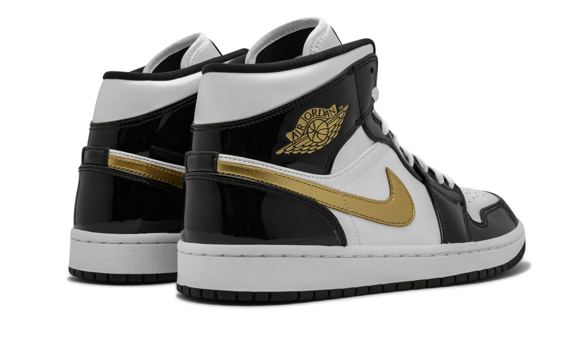 Air Jordan 1 Mid SE "Black Gold Patent Leather" - 3