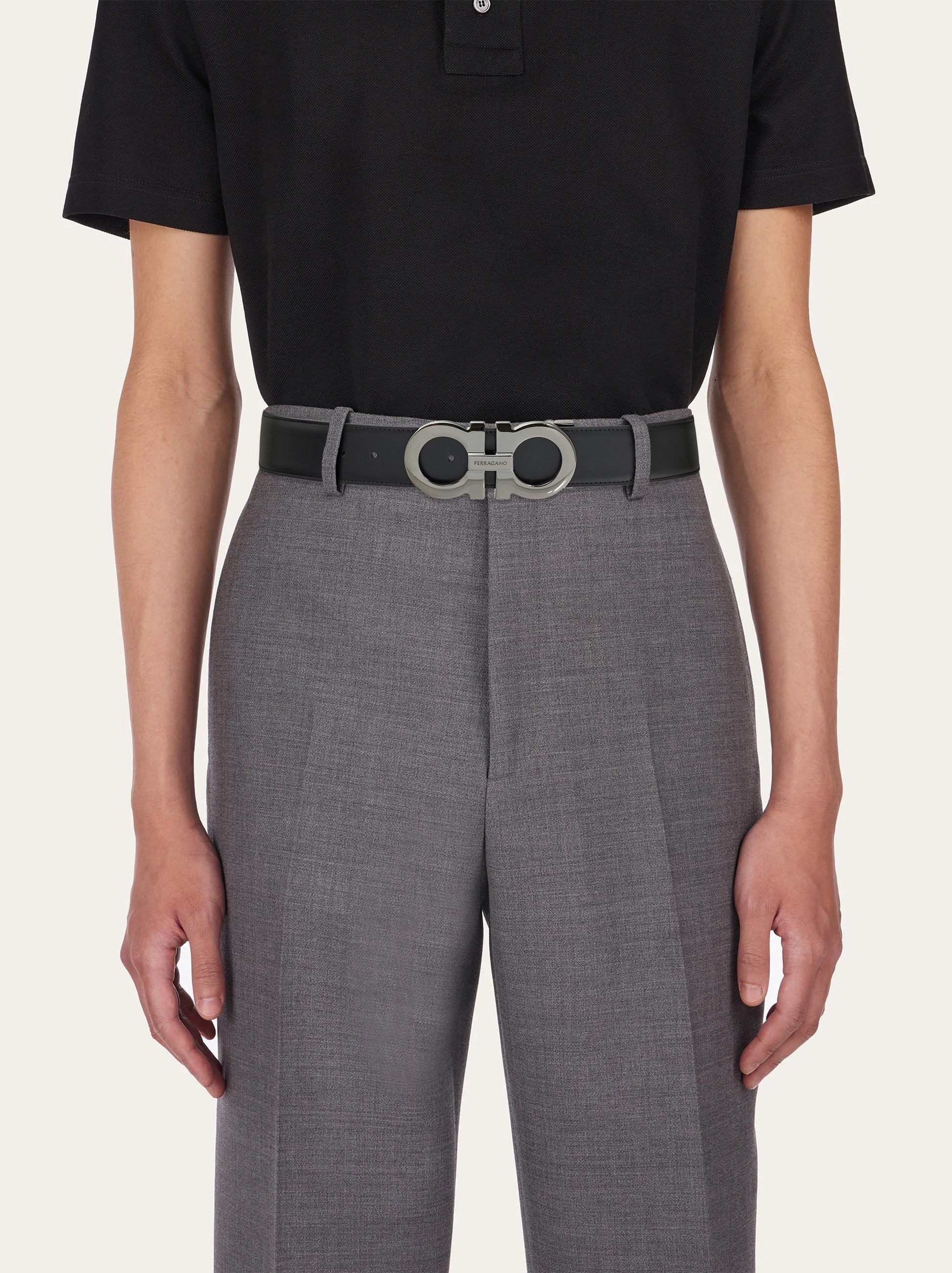 Reversible and adjustable Gancini belt - 4