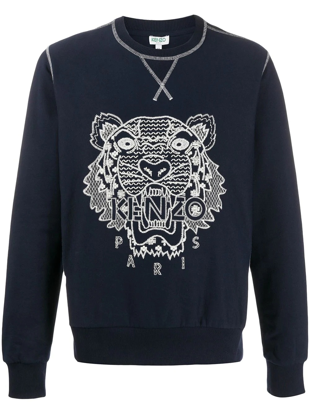 Ikat tiger logo sweatshirt - 1