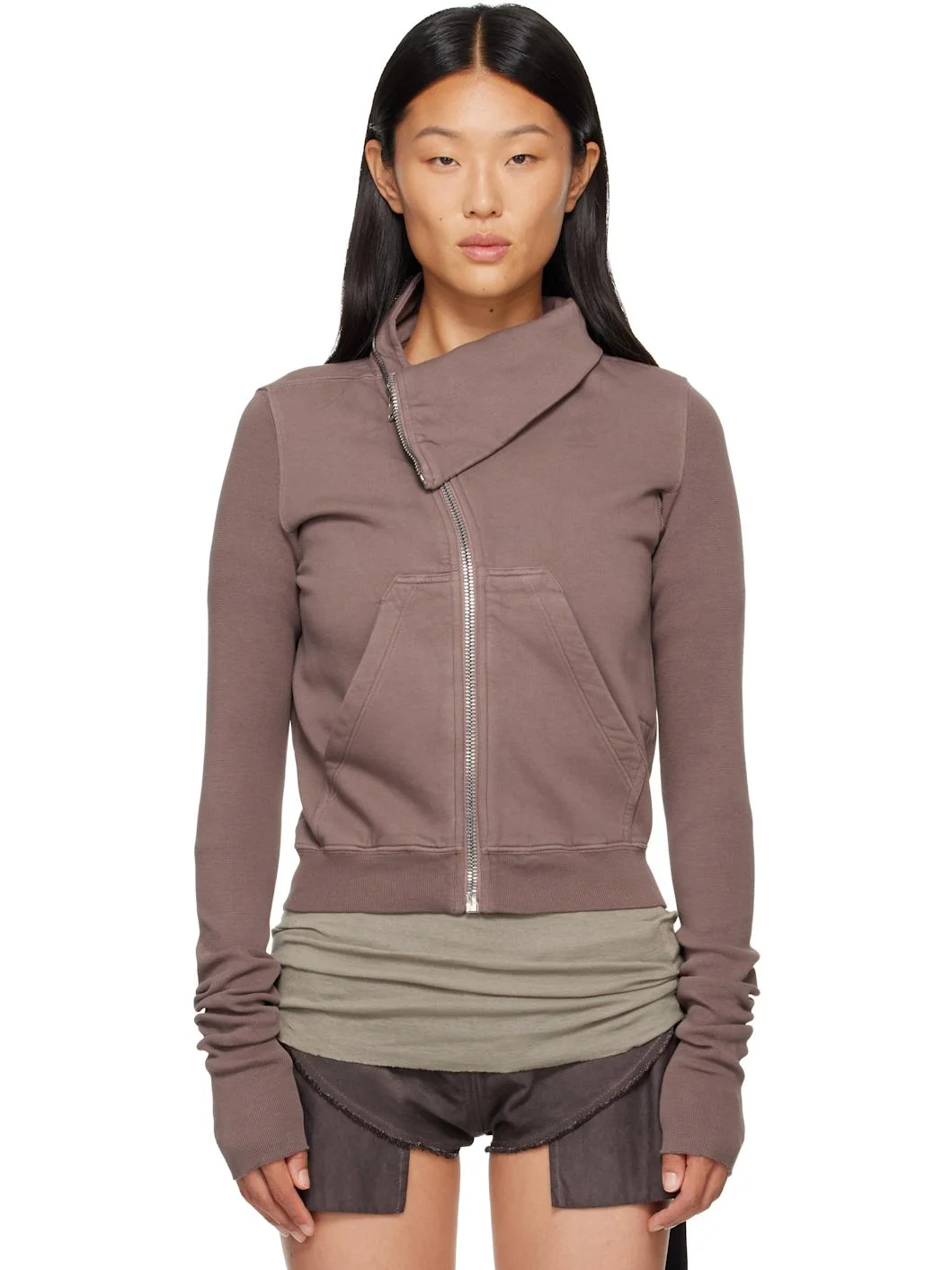 Taupe Tower Mountain Sweat Jacket - 1
