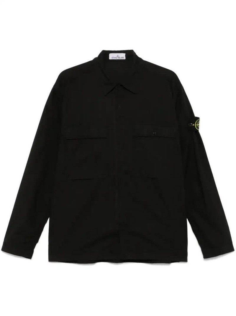 Compass-badge shirt jacket - 1