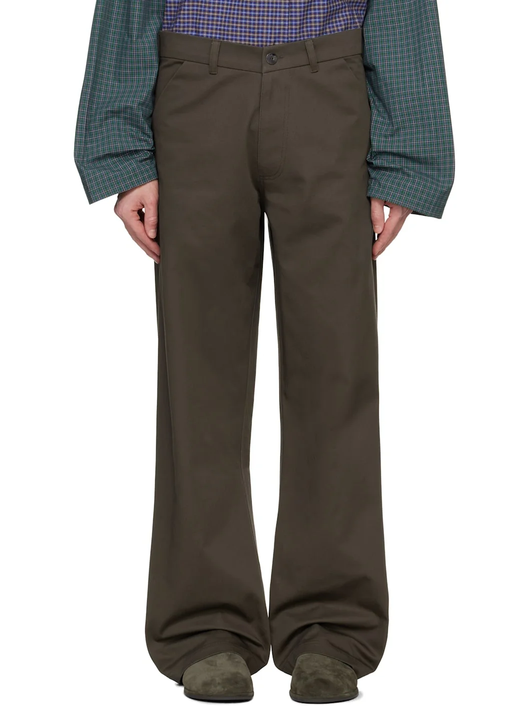 SSENSE Exclusive Brown Fossil Trousers - 1