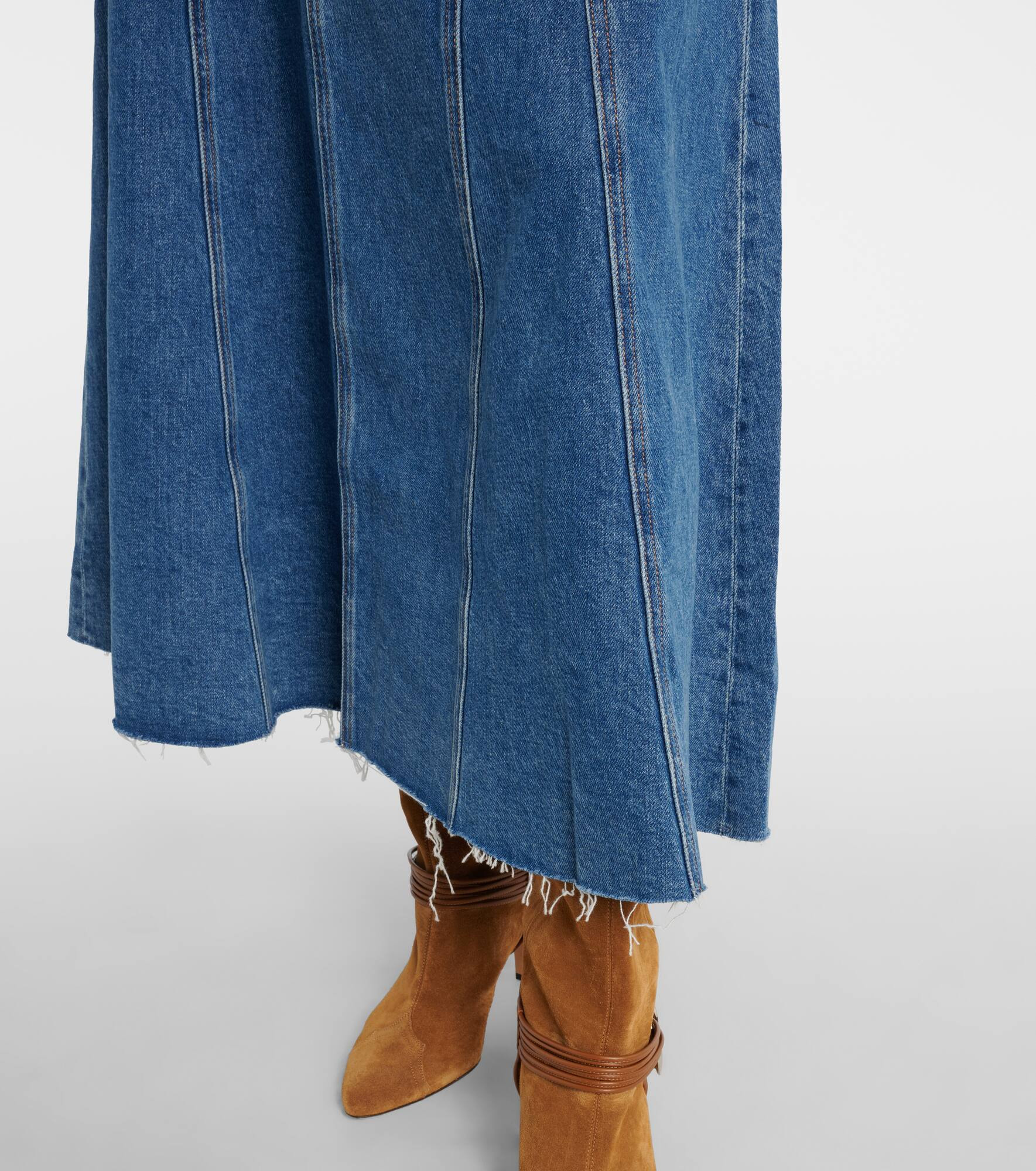 Alix denim midi skirt - 5