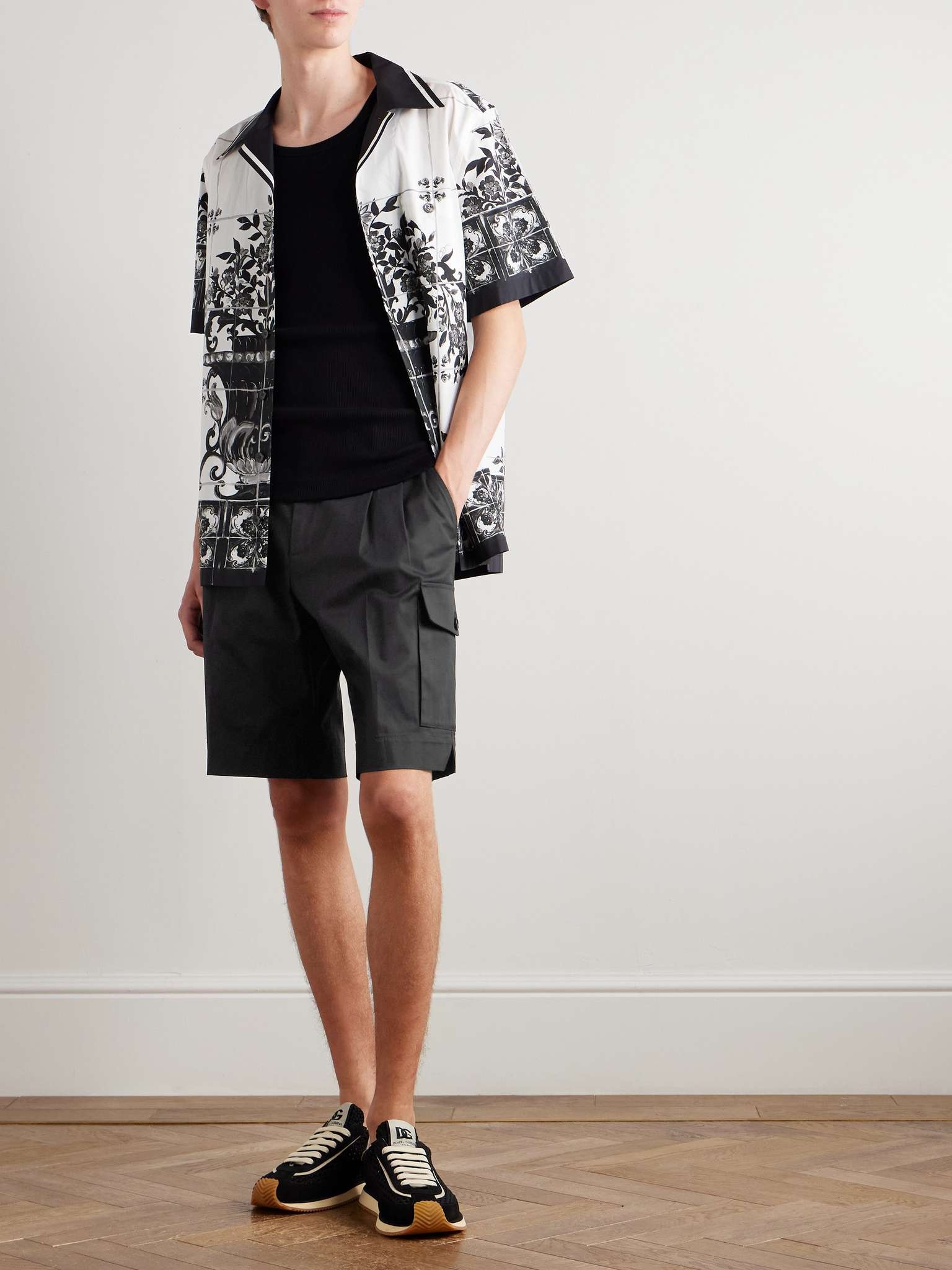 Straight-Leg Stretch-Cotton Gabardine Shorts - 2