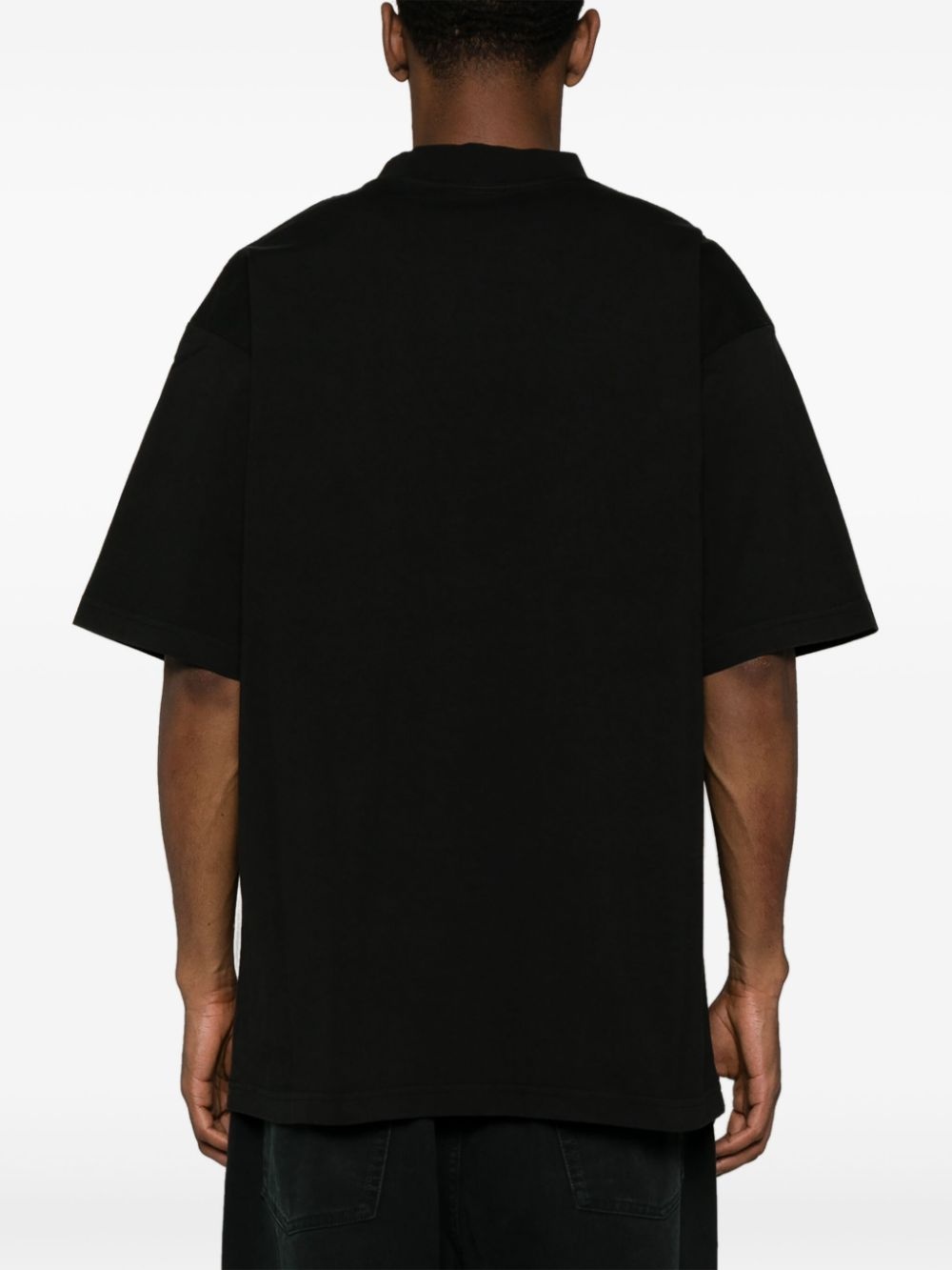 reflective-logo cotton T-shirt - 5