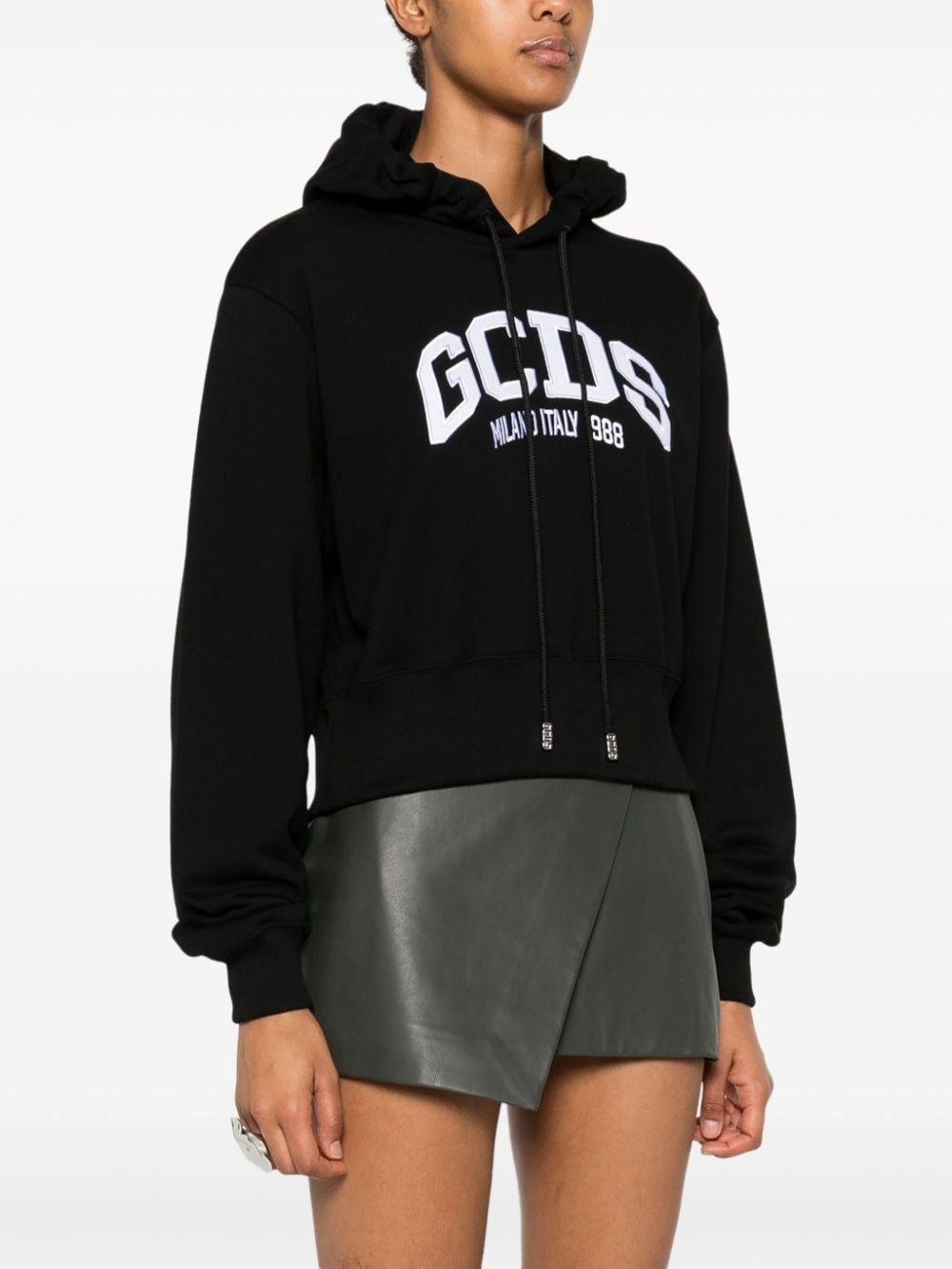 logo-embroidered hoodie - 3
