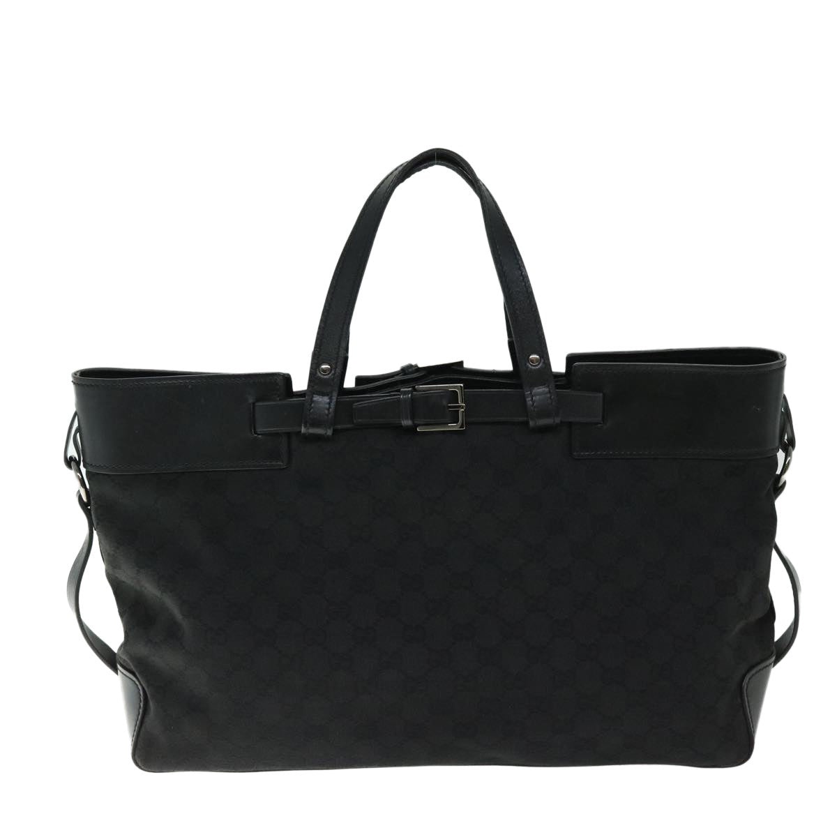 GUCCI GG Canvas Hand Bag Black - 3