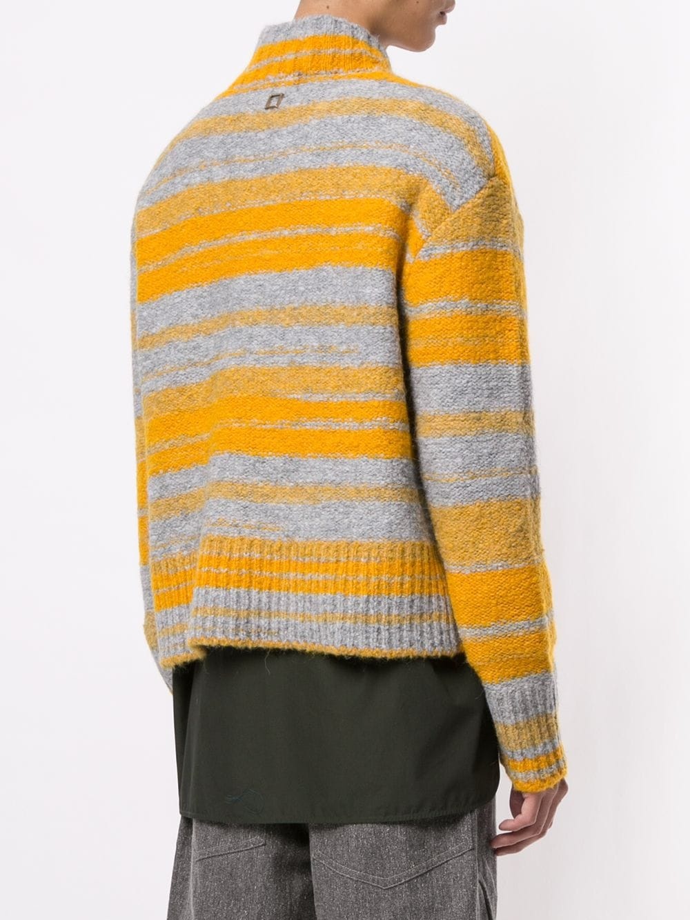 striped mock-neck sweater - 4