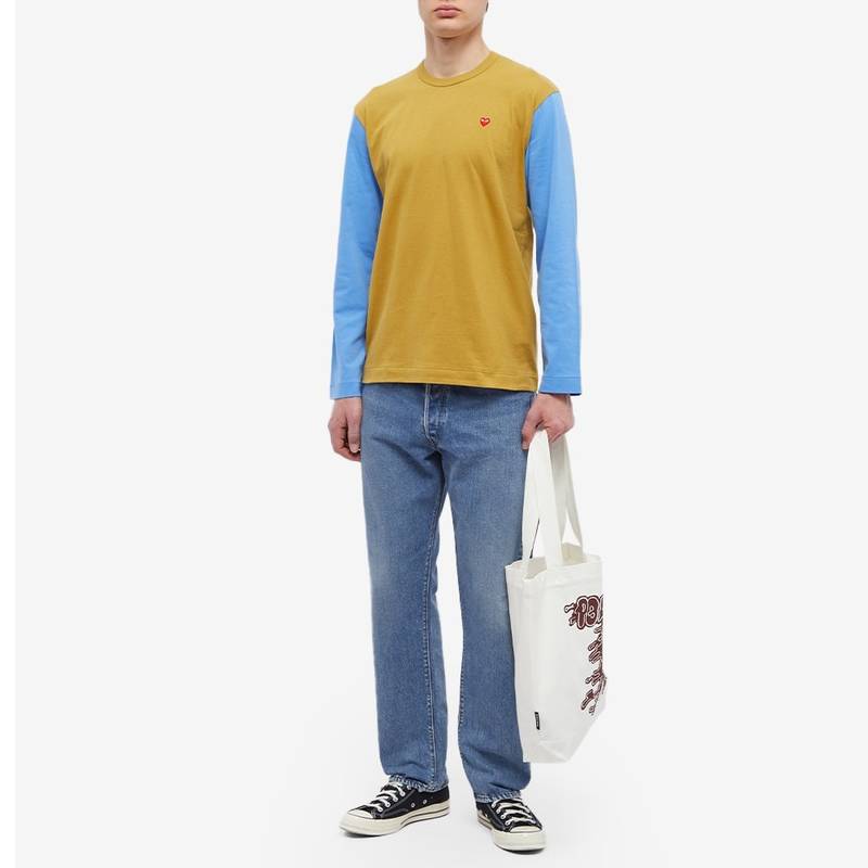 Comme des Garçons PLAY Comme des Garcons Play Long Sleeve Small Red Heart Bi-Colour outlook