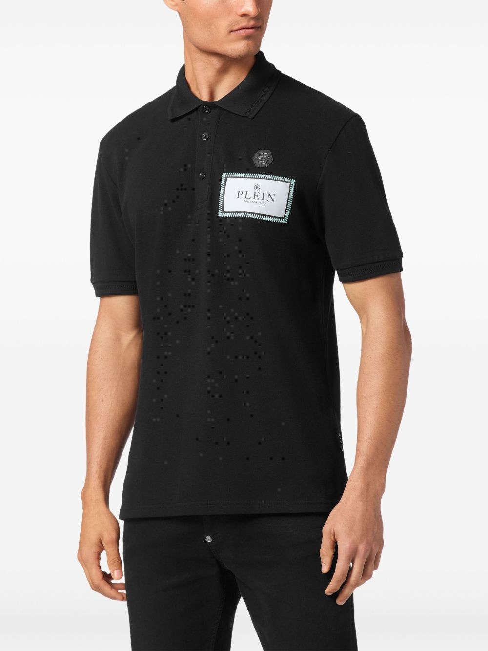 logo-tag polo shirt - 3