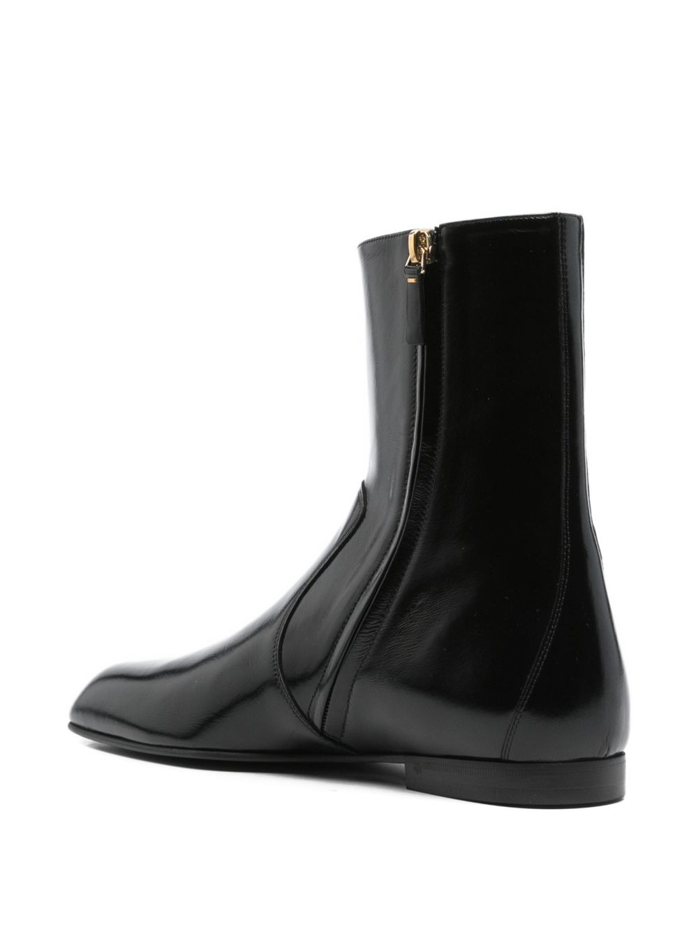 leather zip boots - 3
