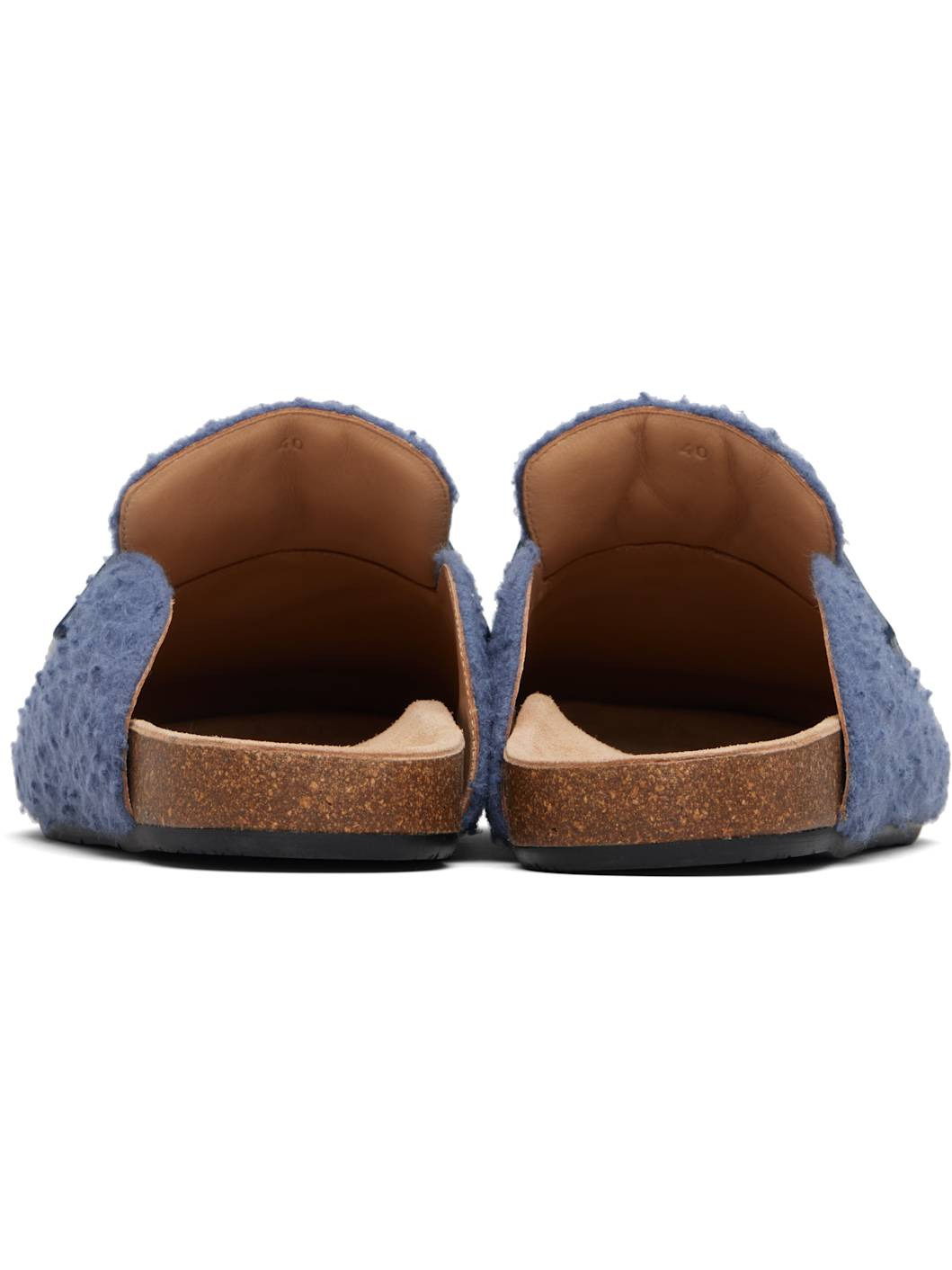 Blue Felt Loafers - 2