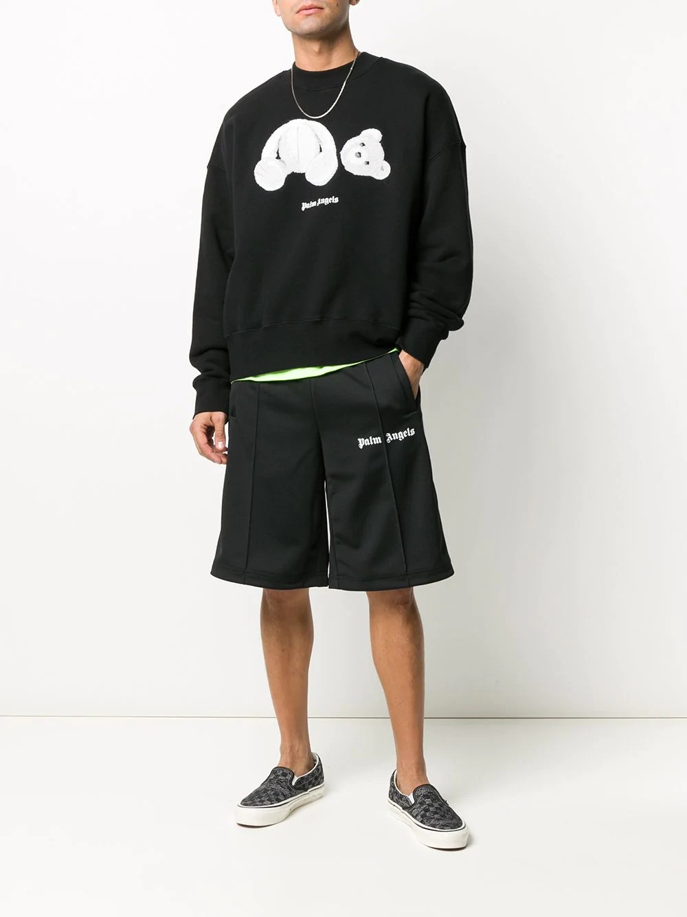 logo-print track shorts - 2