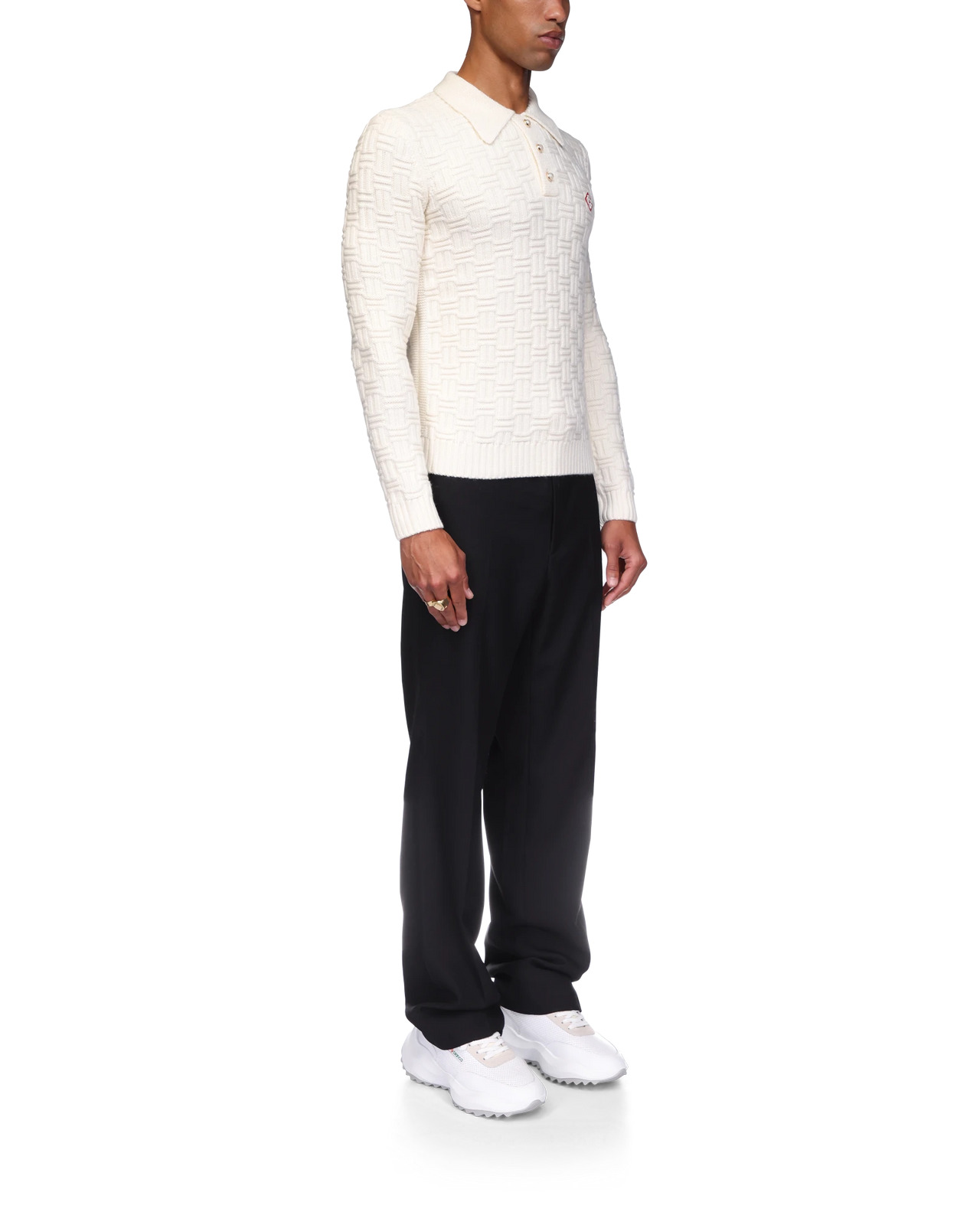 Column Knit Polo Shirt - 5