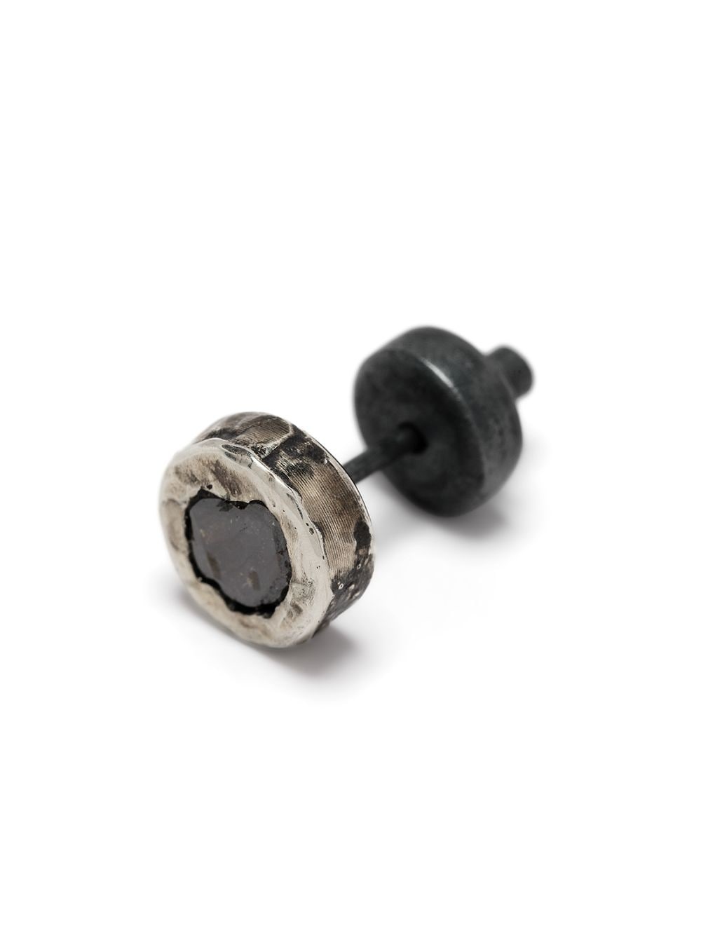 diamond-encrusted single stud earring - 3