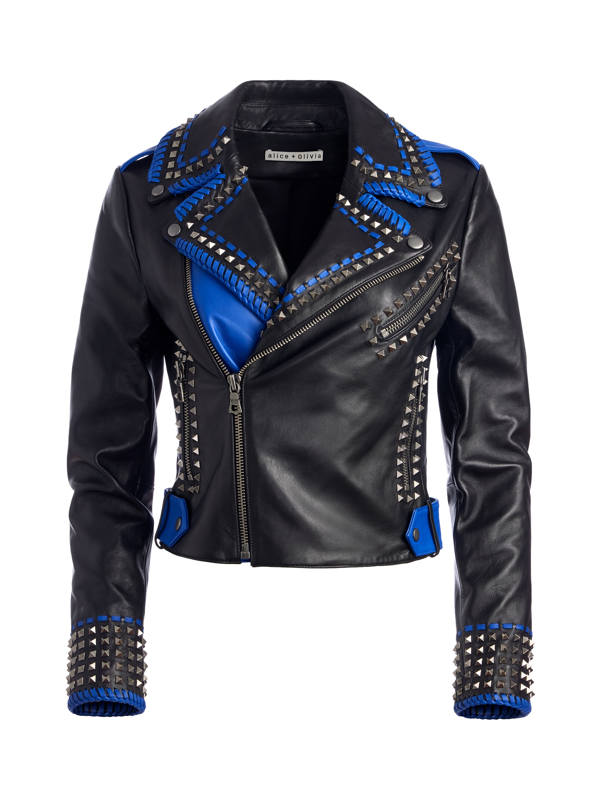 Alice + Olivia A+O X DEBORAH KASS CODY MOTO LEATHER JACKET 