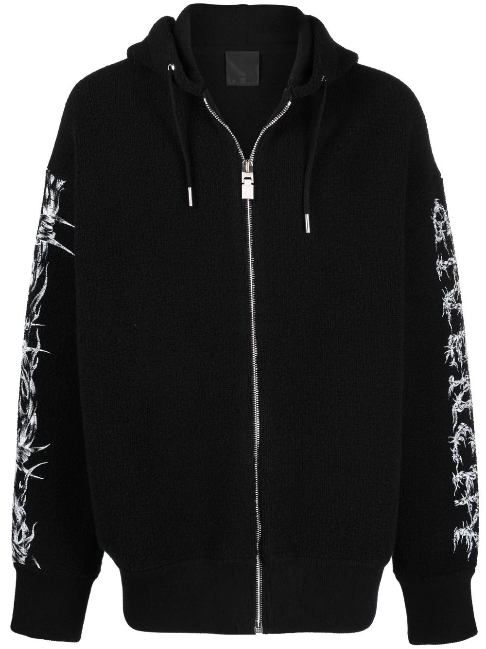 barbed wire logo-print hoodie - 1