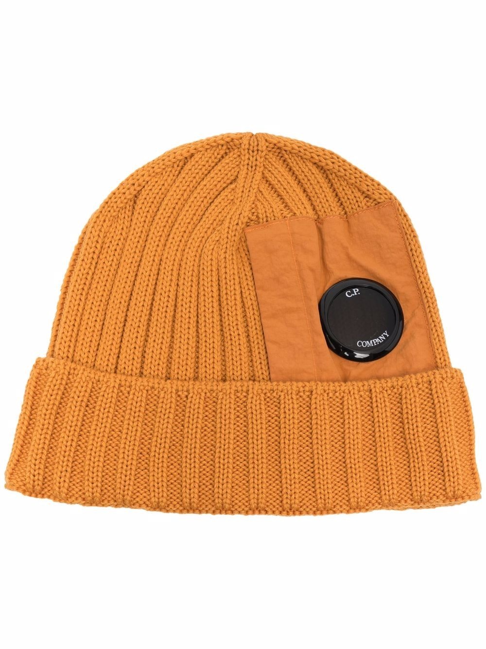 lens-detail knitted beanie - 1