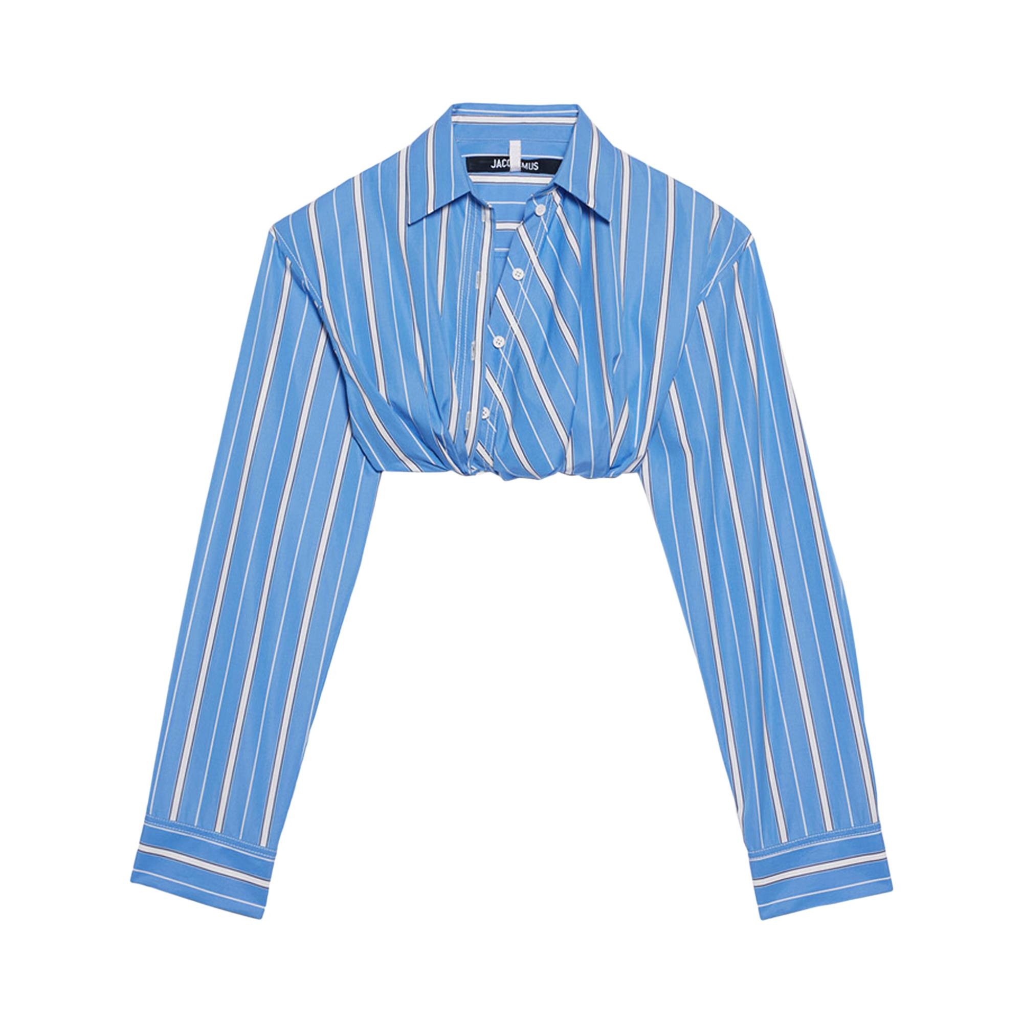 Jacquemus La Chemise Bahia Courte Shirt 'Blue Stripes' - 1