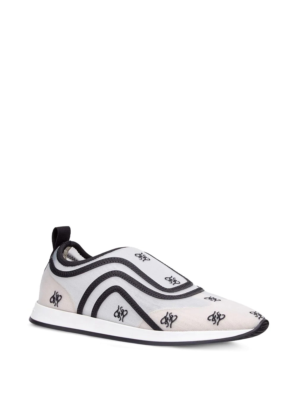 Karligraphy motif slip-on sneakers - 2