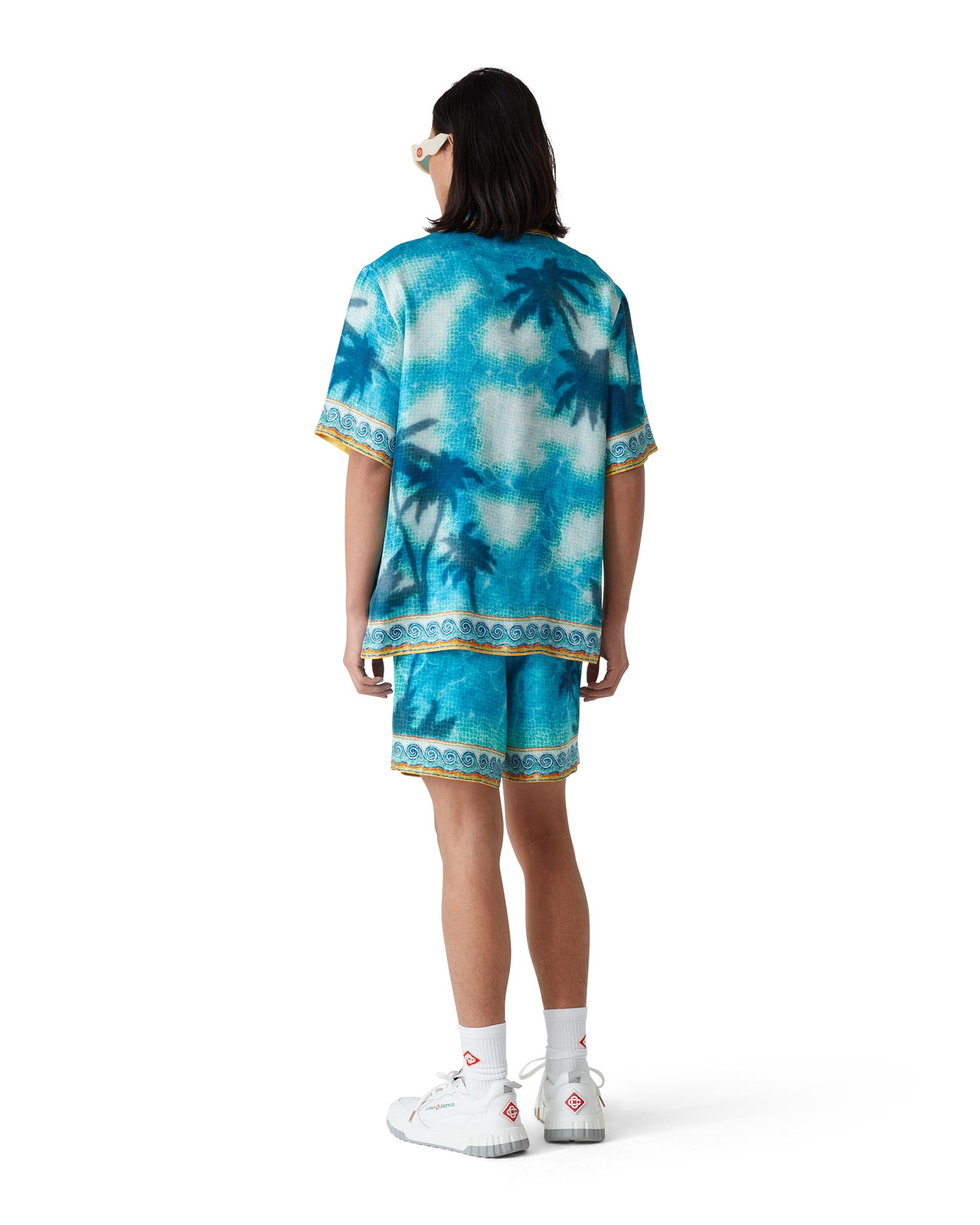Caustics Emblem Silk Shorts | Casablanca Paris - 3