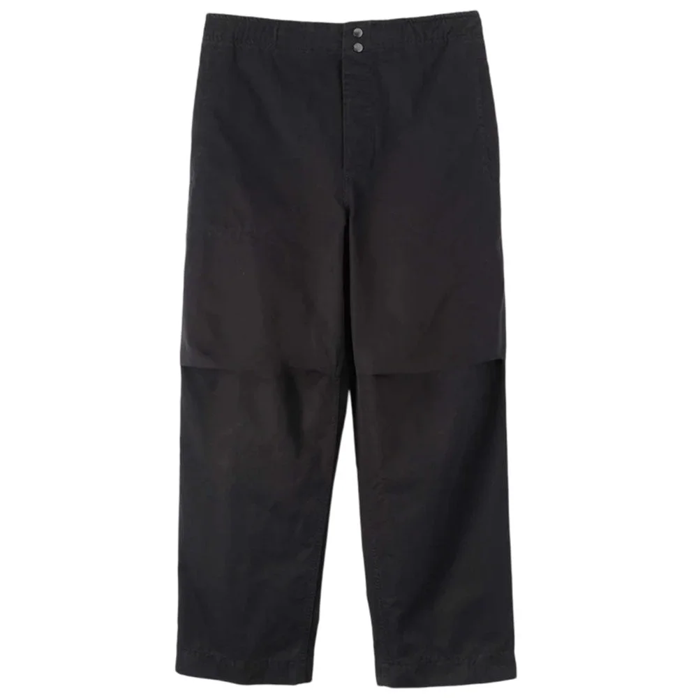 Margaret Howell | MHL. Press Stud Trousers Double Twisted Cotton Canvas 'Black' - 1