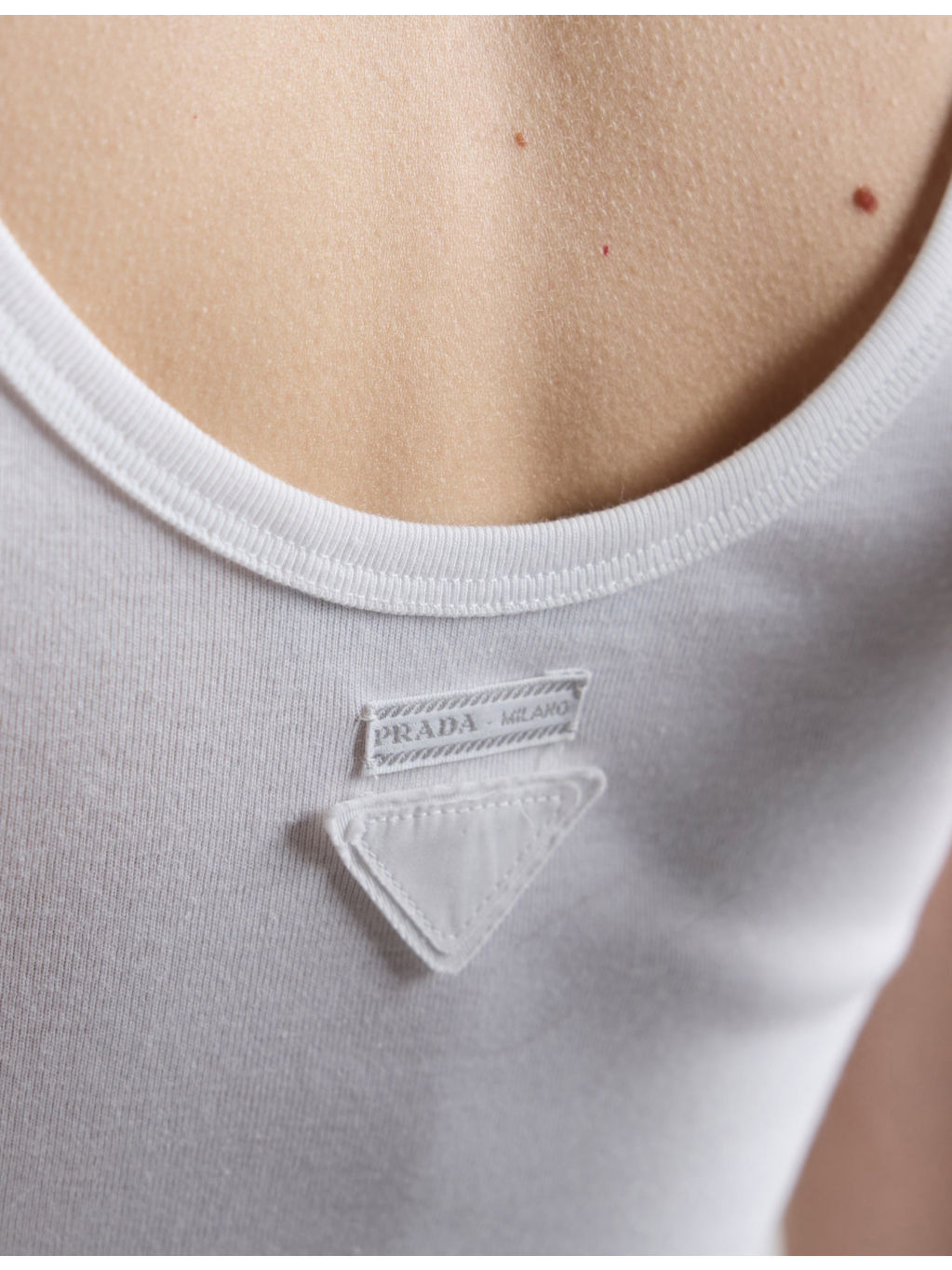 Lace-Up Triangle-Patch Cotton-Jersey Tank Top - 6