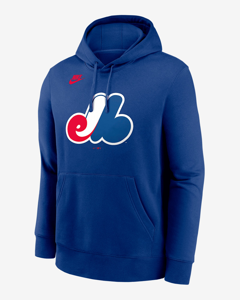 Montreal Expos Cooperstown Logo Club Men's Nike MLB Pullover Hoodie 1