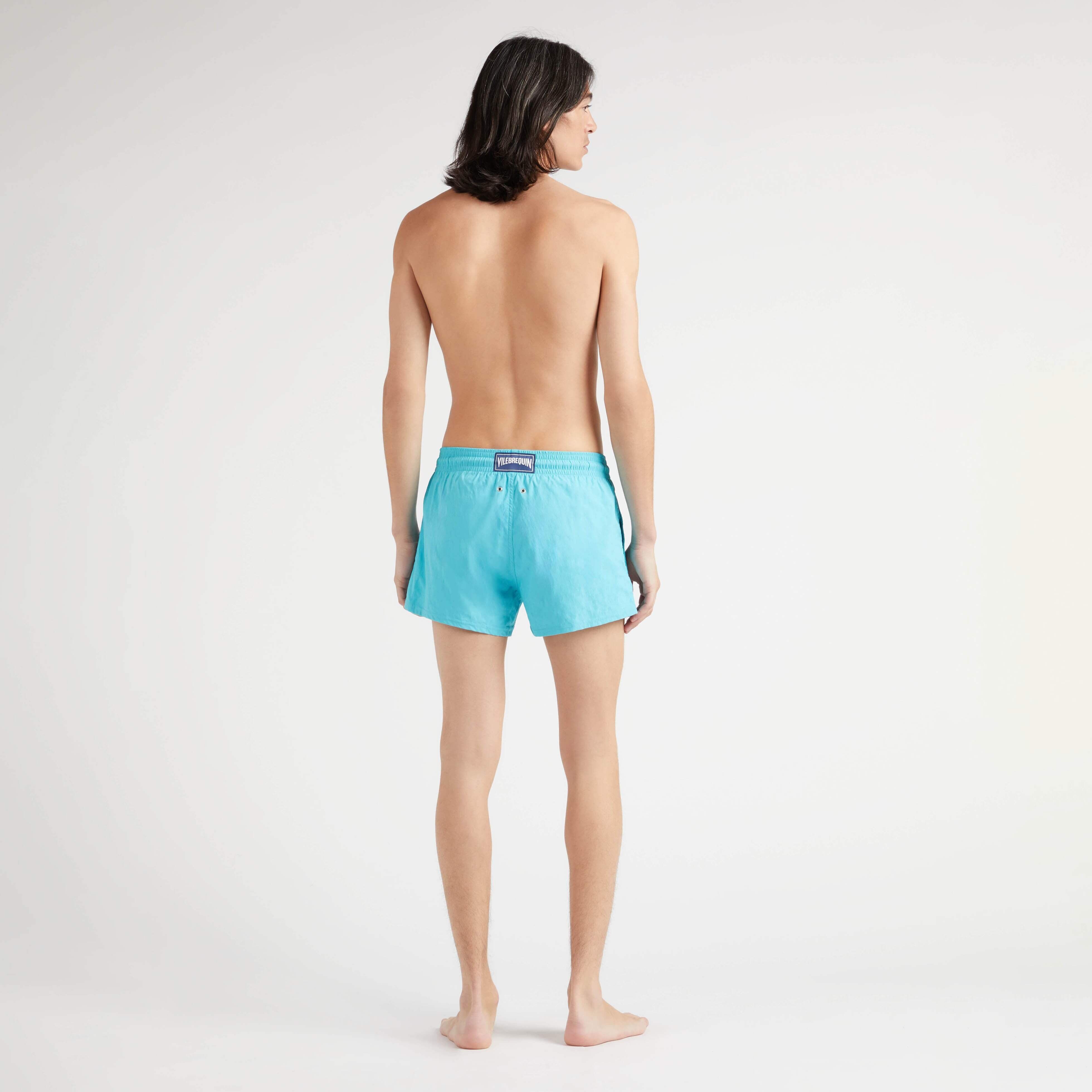 Men Short Swim Trunks Jacquard Turtles - 4