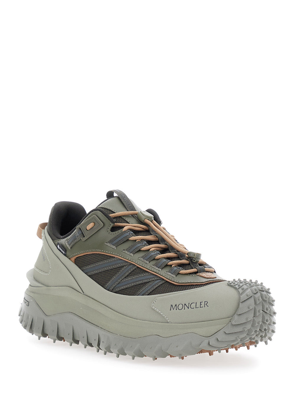 Moncler Men 'Trailgrip' Green Low Top Sneakers With Logo Lettering On Tongue And Rear In Leather Man - 2