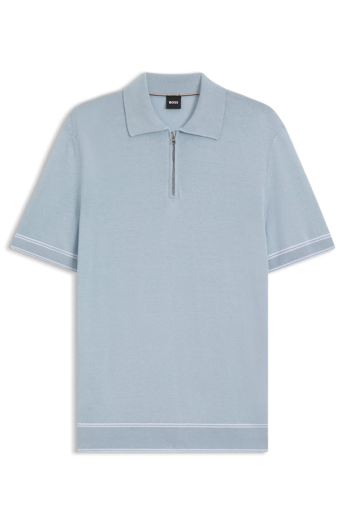 ZIP-NECK SWEATER IN A LINEN BLEND - 1