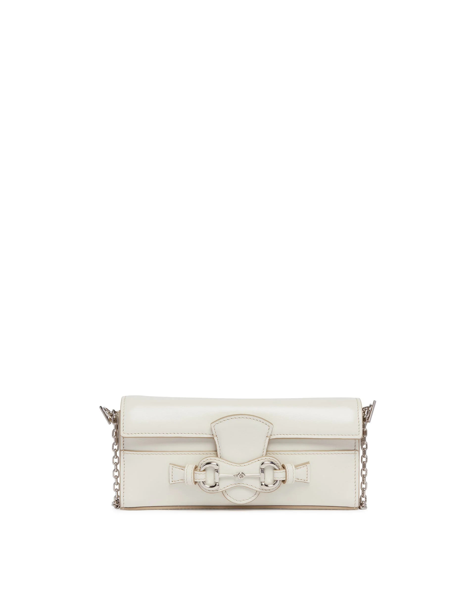White Horsebit Wallet On Chain - 1
