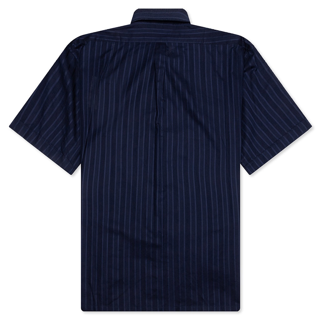 COTTON VOILE SHIRT WITH STRIPES - NAVY - 2