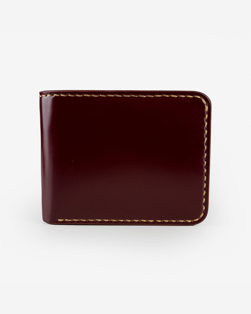 SLIMLINE SMALL SHELL CORDOVAN WALLET - OXBLOOD 1