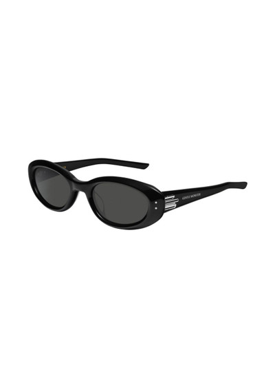 GENTLE MONSTER Blanc 01 oval-frame sunglasses outlook