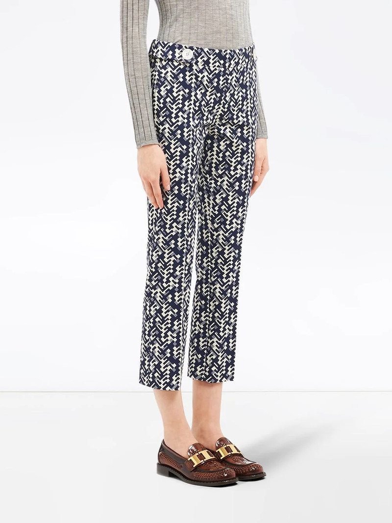 graphic print cropped trousers 3