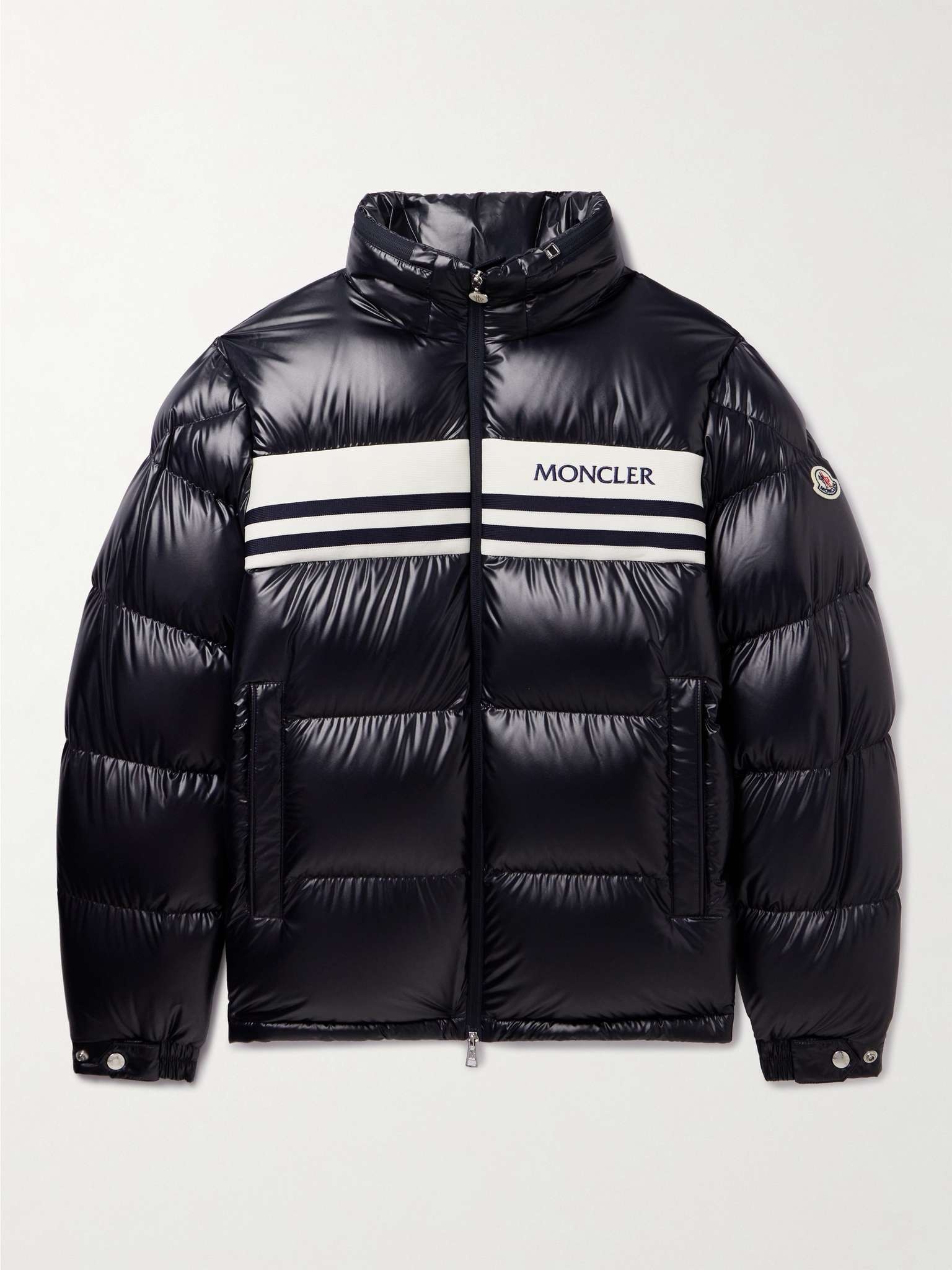 Moncler Skarsting Quilted Shell and Logo Embroidered Jacquard Knit Down Jacket REVERSIBLE