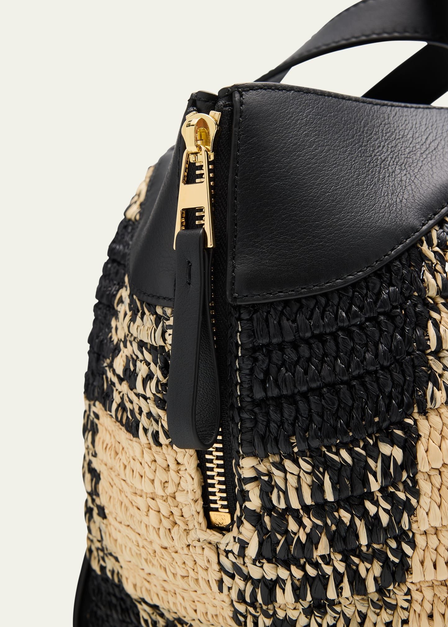 Hammock Top-Handle Bag in Gingham Raffia - 5