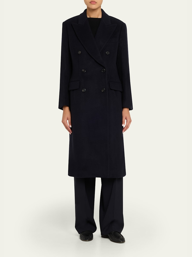 Theory Double-Breasted Wool-Blend Coat outlook