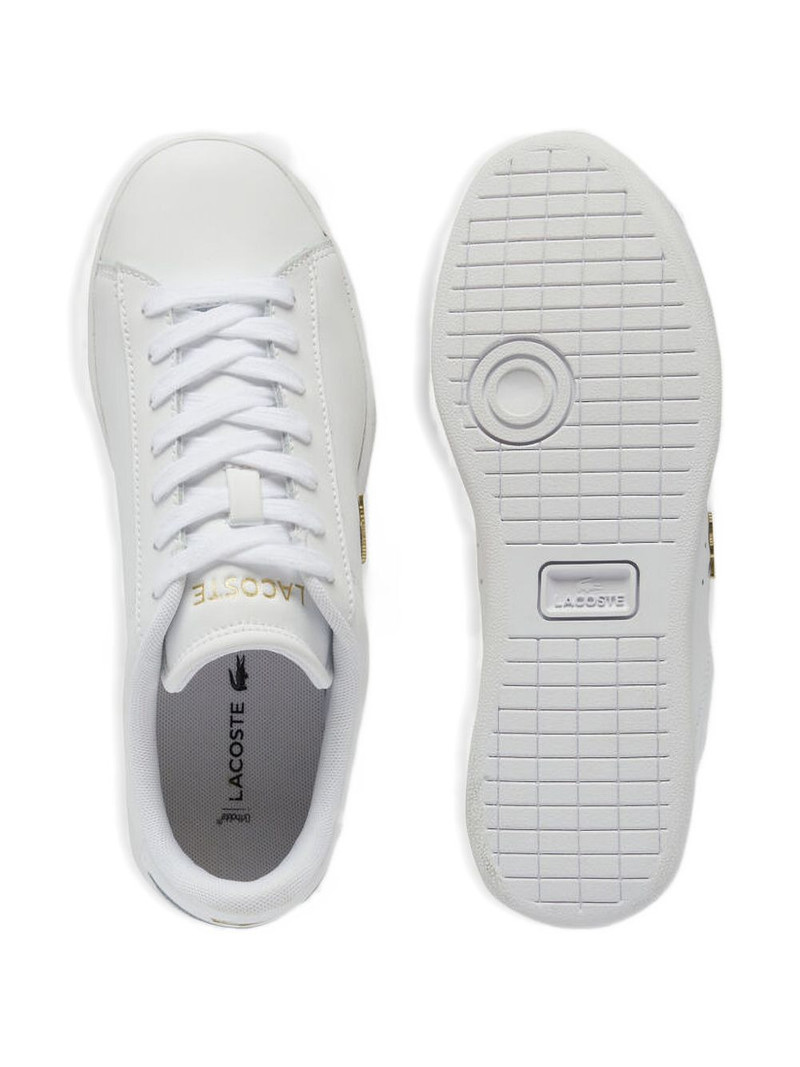 gold-logo leather sneakers 4