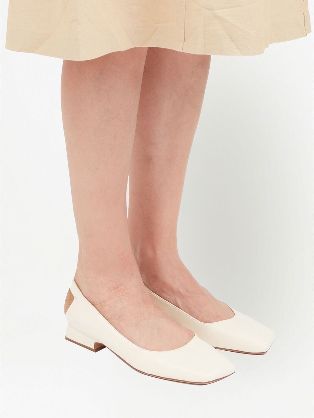 square-toe ballerina shoes - 5