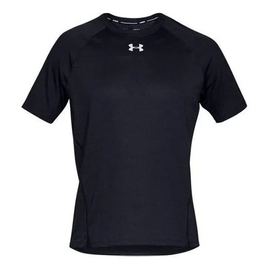 Men's Under Armour Qualifier Running Training Sports Short Sleeve Black 1326587-001 - 1