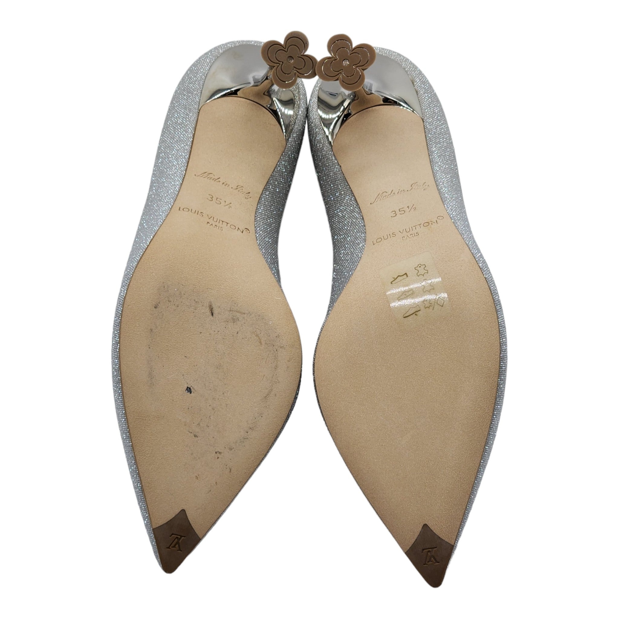 Louis Vuitton Blossom Pumps Glitter in Silver - 9
