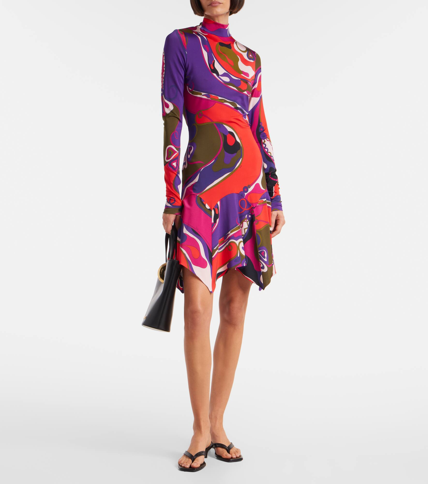 Orchidee jersey minidress - 2