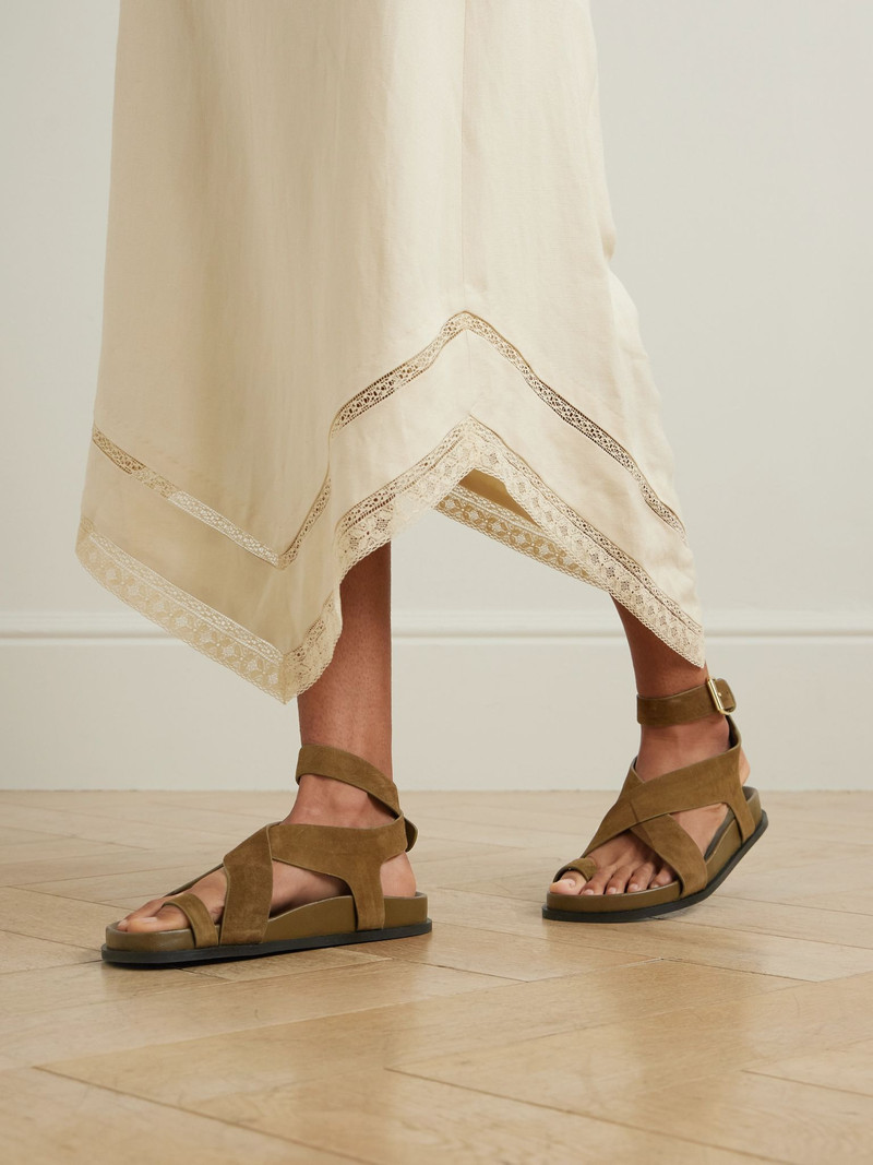 A.EMERY Jalen suede sandals Army green outlook