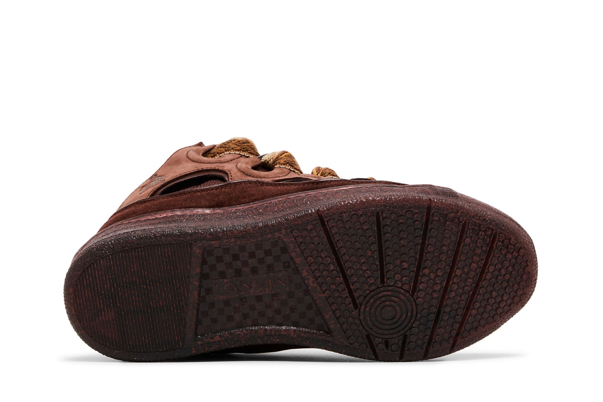 Lanvin Curb Sneakers 'Speckled Effect - Brown' - 4