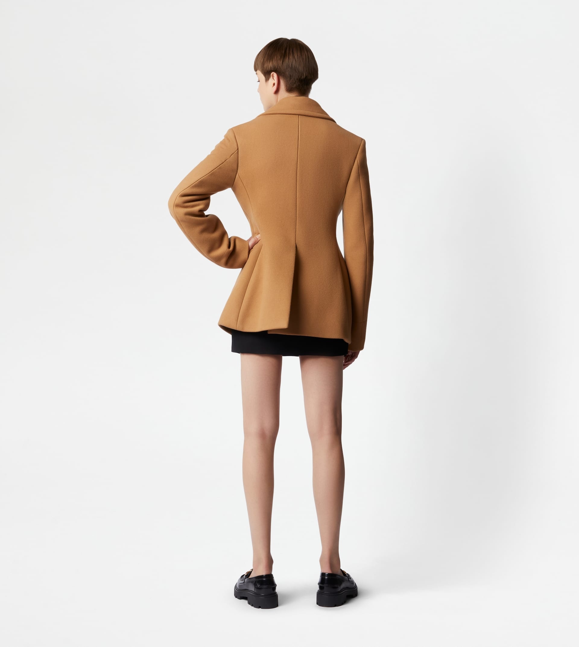 PEACOAT IN WOOL - BROWN - 3