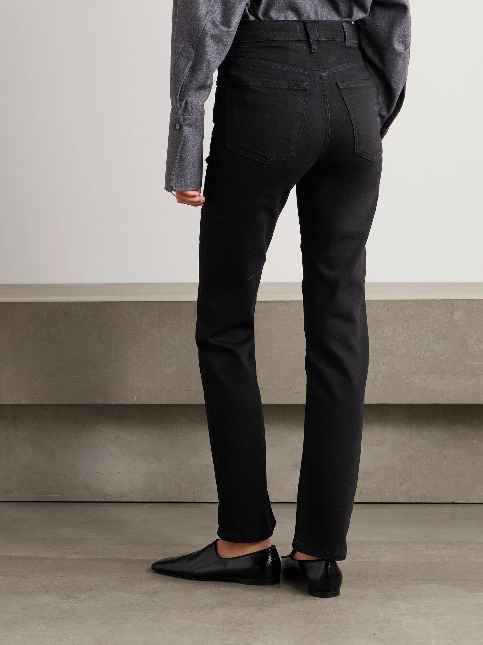 Zurie high-rise straight-leg jeans Black - 4