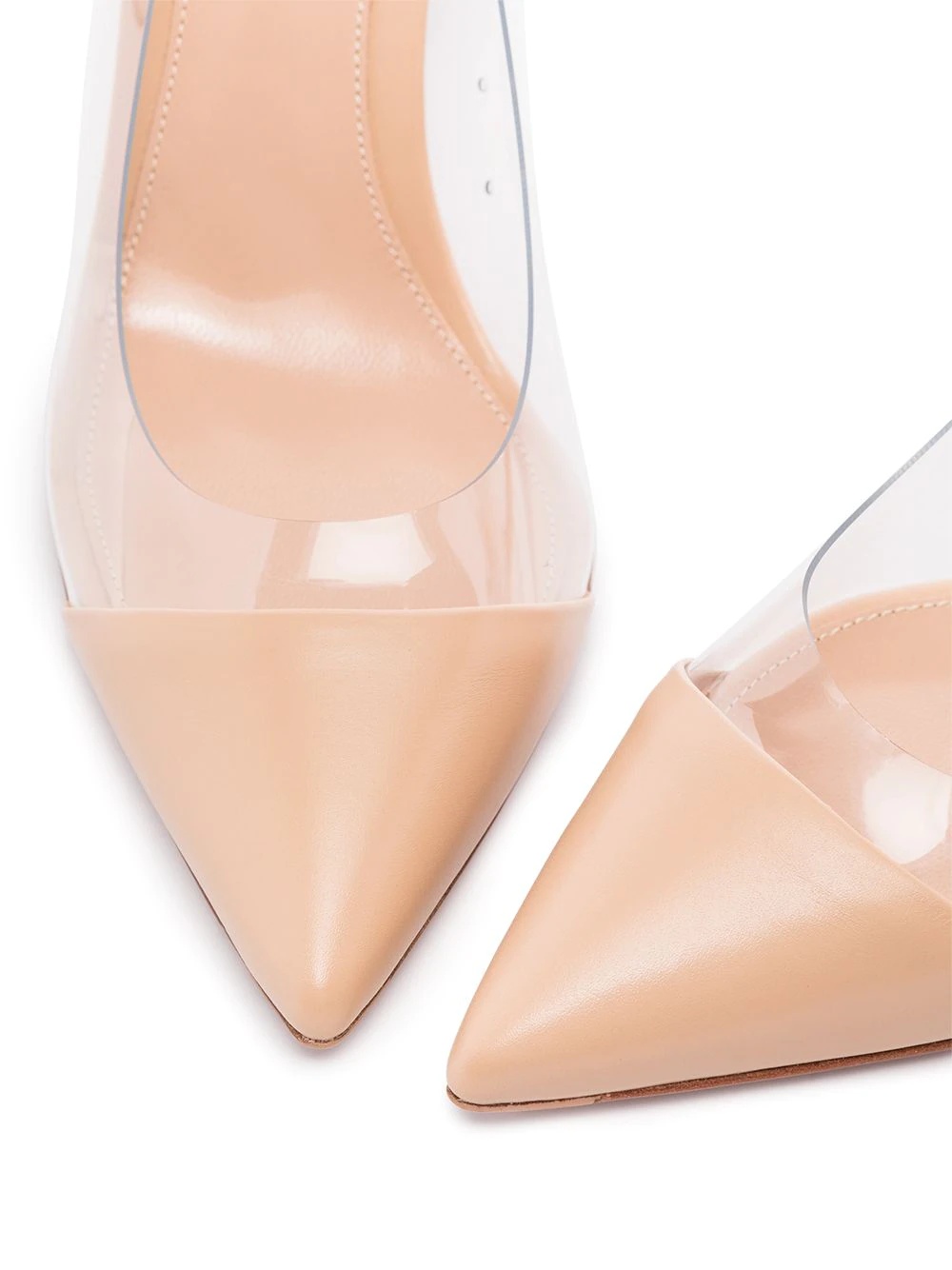 Plexi 85mm leather pumps - 2